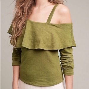 Anthropologie One Shoulder Top Size Medium